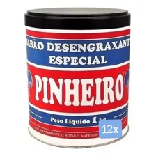 Kit C/12 Pasta Para Lavar Mãos Desengraxante Pinheiro 1kg