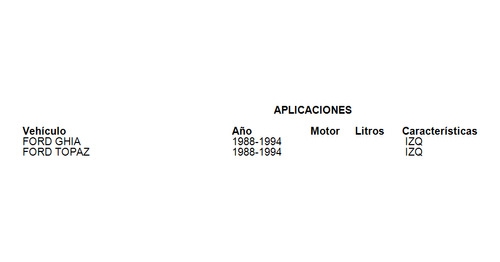 Espejo Izq Ghia 1988-1994 Depo Foto 3