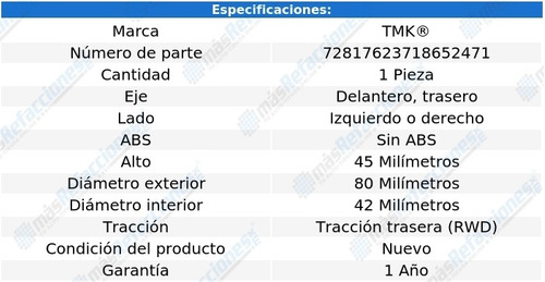 Balero Rueda Doble Del O Tras Xk8 8 Cil 4.2l 03 Al 06 Tmk Foto 2