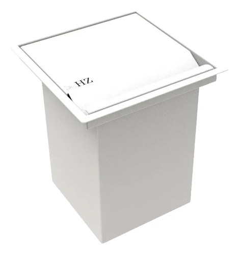 Lixeira Quadrada Pintada Branca 5 L Para Bancada Branco