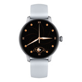 Smartwatch Kieslect L-series Lady Smart Watch 1.09  Caja 40mm De  Aleación De Aluminio  Gris, Malla  Blanca De  Silicona L11
