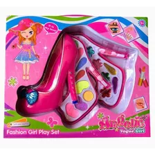 Kit Maquiagem Infantil Sapato Rosa, Lindo!!!