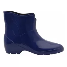 Bota Feminina De Pvc Azul Para Limpeza E Faxina