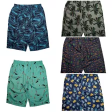 O Melhor Kit 5 Bermudas Tactel Infantil Juvenil Menino Verão