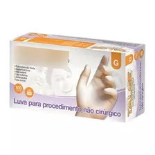 Luvas Cx Descartáveis Borracha Vinil Látex Transparente A@