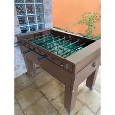 Totó C/ 04 Bolas Futebol De Mesa Cor Marrom