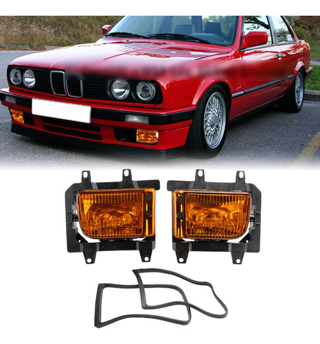 Kit De Lentes Antiniebla Amarillas Para Bmw E30 Serie 3 Seda Foto 2