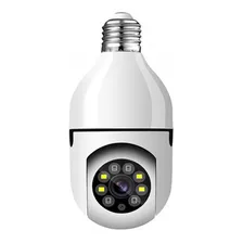 Camera De Segurança Lampada Wi-fi Microfone Alarme Sensor Cor Branco