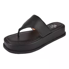 Tamanco Flatform Confortável Chinelo Sandália Papete Preto