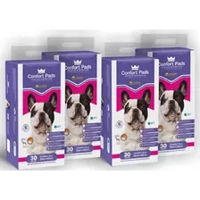 Kit 4 Tapetes Higiênicos Cães Barato Fralda 120 Unidades Pet