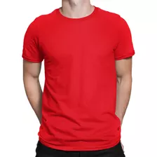 Camisa Camiseta Básica T-shirt 100% Algodão Gola Redonda