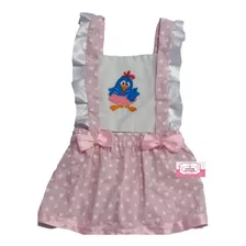 Roupa Galinha Pintadinha Menina Romper Jardineira Salopete