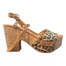 Sandalia Traza Animal Print 37 Ar Para Adulto-mujer