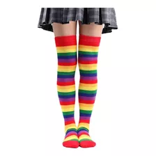 Medias Bucaneras Multicolor Arcoiris Calcetines Cosplay