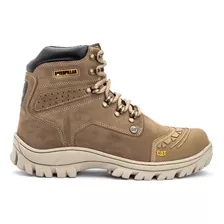 Bota Segurança Caterpillar,couro,bico De Pvc, Palmilha Gel