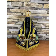 Imagem Réplica Nossa Senhora Aparecida 20cm Manto Luxo Coroa