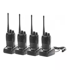 Kit 4 Radios Comunicador 777s 16canais Profissional O Melhor Bandas De Freqüência Bf777s Cor Preto