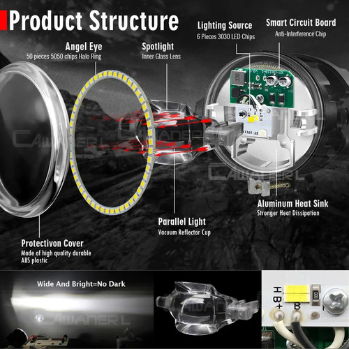 Faros Niebla Led Csp Lupa Aro Led Vw Routan Foto 6