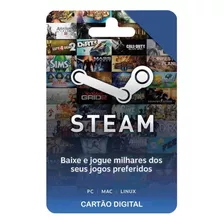 Steam Cartão Pré-pago R$210reais Card -imediato