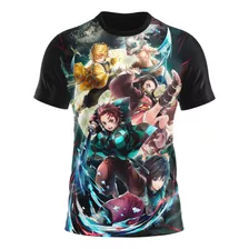 Camisa Camiseta Full 3d Kimetsu No Yaiba Tanjiro Zenitsu Nez