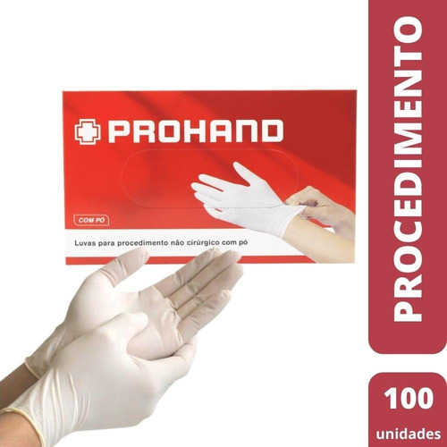 Luvas Descartáveis Procedimento Com Pó (c/100) - Prohand