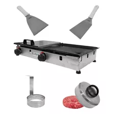 Kit Casual Chapa 60x30 Espatulas Cozinha Casa Masterchef Cor Cinza