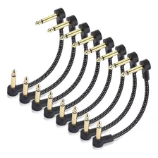 Cable Matters 8-pack 6 Pulgadas Braided Guitar Patch Cable (