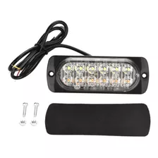 Estrobo Automotriz 12 Led/multifunción, Blanco/ámbar