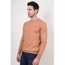 Sweater Con Lycra Camel, Hombre. Bravo Jeans. Talle S A 2xl