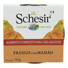 Kit 5 Schesir Lata Cães Frango Com Mamão 150g - Val.05/24