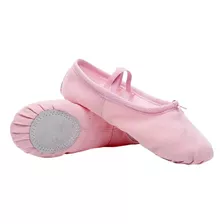 Zapatillas De Media Punta Lona Y Gamuza Para Ballet Dama