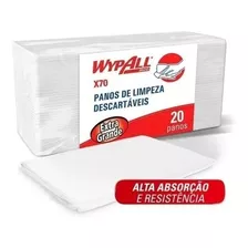 Pano Descartável Wiper Wypall X70 Extra Grande C/20un