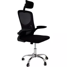 Silla De Escritorio Kingshouse Khso1b Ergonómica Negra Con Tapizado De Mesh