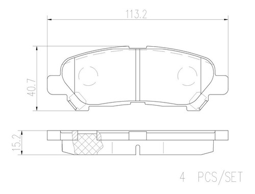 Balatas Traseras / Toyota Highlander Le 2014 Cermica Foto 2