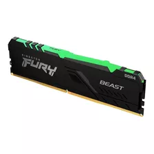 Memoria Ram Fury Beast Ddr4 Rgb Gamer Color Negro 16gb 1 Kingston Kf432c16bba/16