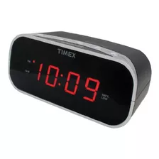 Reloj Despertador Timex T121b Con Pantalla Roja De 0,7 Pulga
