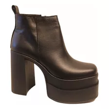 Bota Dama Cuero Chiarini Taco Alto Plataforma Ac65s