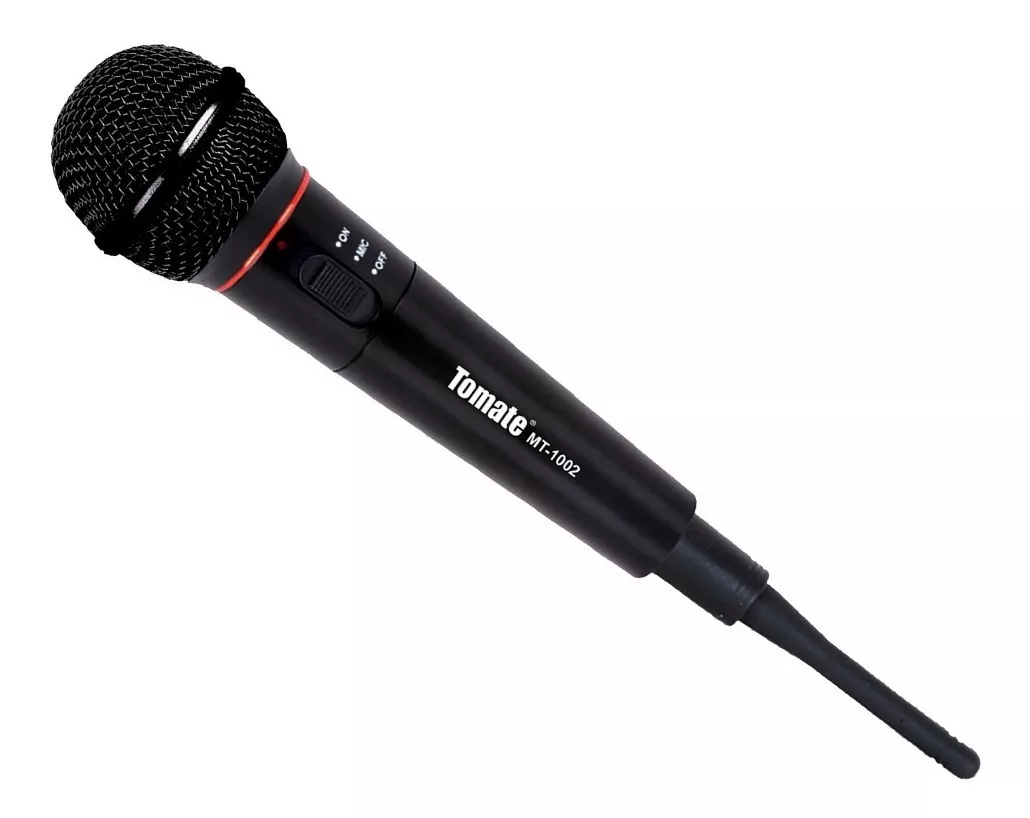 Microfone Sem Fio Profissional Tomate Mt-1002 Preto 