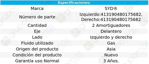 2 Amortiguadores Gas Del Renault Sandero 10-16 Syd Foto 2
