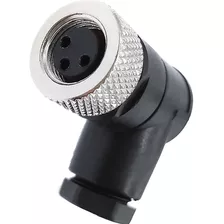 Conector Para Sensor M8 3 Pinos Fêmea 90° Novo Com Nota