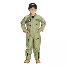 Disfraz Para Niño Piloto De Combate Talla: S Halloween 