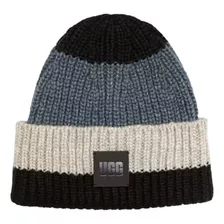 Ugg Gorro Canalé Grueso Hombre, Negro Multicolor, Talla