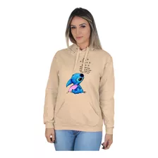 Moletom Flanelado Agasalho Blusa De Frio Lilo Stitch Frases