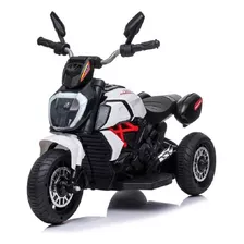 Moto Carro Eléctrica Luces Sonidos Niño Recargable X-168 Color Blanco