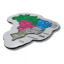 Tabuleiro Educativo Mapa Do Brasil Geografia Pedagógico
