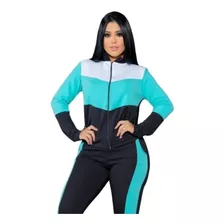 Conjunto Calça E Blusa Malha Crepe Roupas De Frio Femininas