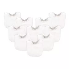 Baberos Para Bebé De 10 Piezas Luvable Friends, Blanco