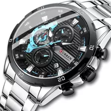 Reloj Lujo Hombre Curren 8402 Cronógrafo Cuarzo