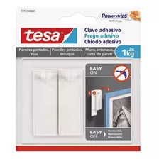 Pack 4 Blíster Clavo Adhesivo Removible Pared Yeso 1kg Tesa