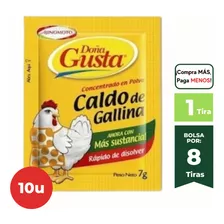 Concentrado En Polvo Doña Gusta Caldo Sabor Gallina X 10 Und